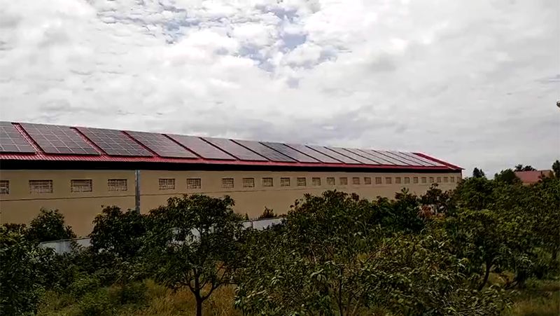 Solar Power System Operated in Cambodia